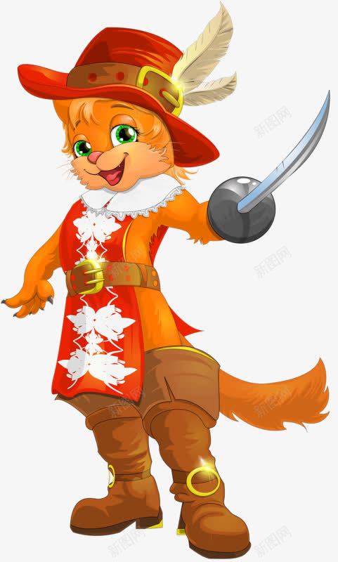 装扮成加勒比海盗的猫png免抠素材_新图网 https://ixintu.com 刀 加勒比海盗 卡通 猫