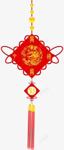 龙图案中国结素材
