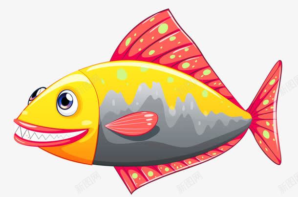 化妆的海洋鱼png免抠素材_新图网 https://ixintu.com 可爱 海洋鱼 红嘴唇 红尾巴