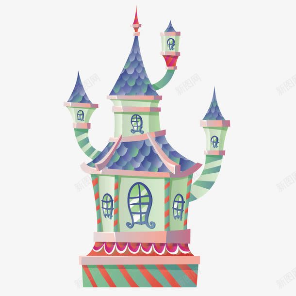 西式童话小城堡png免抠素材_新图网 https://ixintu.com 城堡 童话房子 西式城堡