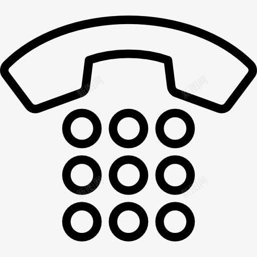 手机工具概述部分图标png_新图网 https://ixintu.com 圆形 工具和器具 手机 按钮 概述 耳 苗条的图标 钥匙 键盘