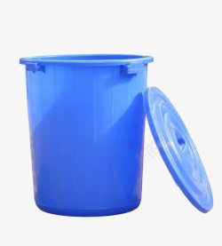 日用居家大的蓝色桶高清图片