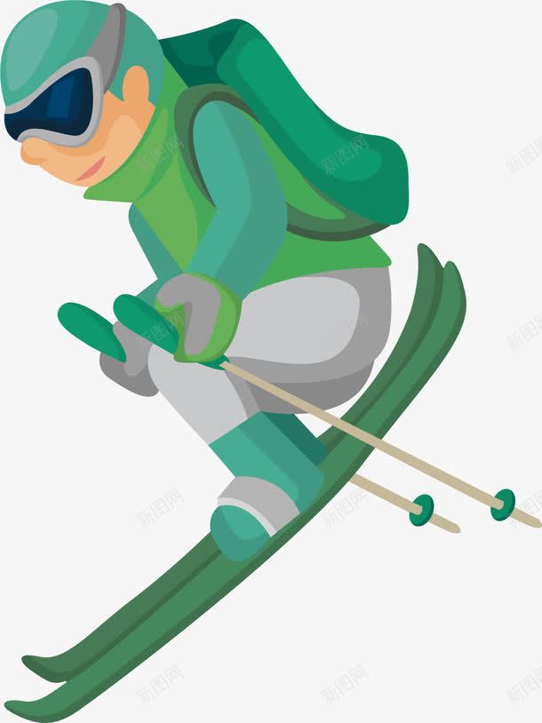 滑雪的人png免抠素材_新图网 https://ixintu.com 滑雪 滑雪场 运动 雪橇