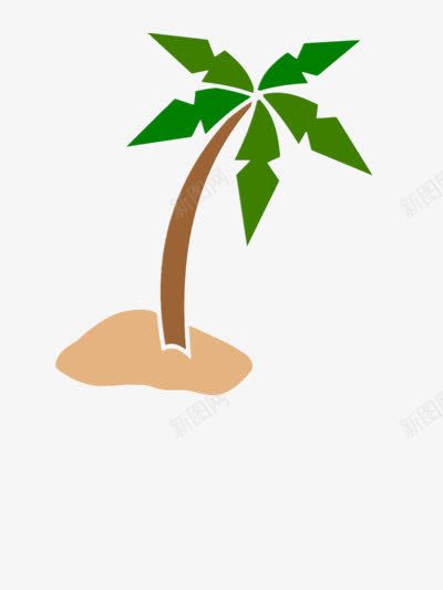 卡通棕榈树png免抠素材_新图网 https://ixintu.com 手绘 棕榈树 椰子树 装饰