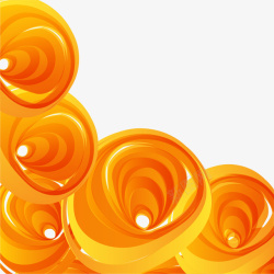 橘黄花纹背景元素矢量图素材