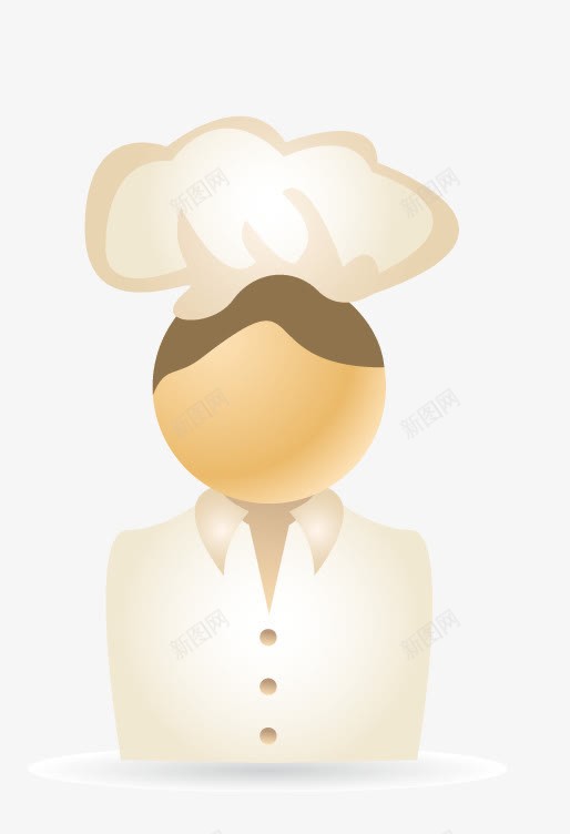 卡通厨师png免抠素材_新图网 https://ixintu.com 卡通厨师 厨师 矢量厨师 穿白衣服厨师