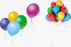 放飞氢气球可爱彩色气球高清图片