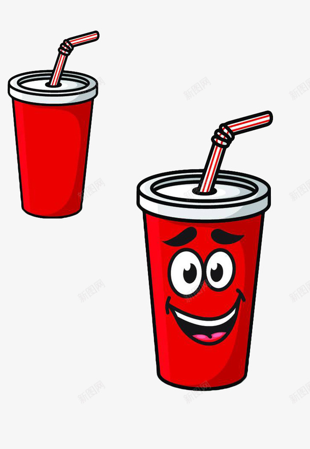 红色手绘纸杯可乐png免抠素材_新图网 https://ixintu.com 可乐 吸管 杯装可乐 碳酸饮料 红色手绘 纸杯 饮料