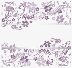 创意紫色花纹素材