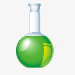 绿色烧瓶圆形烧瓶绿色实验液体矢量图高清图片