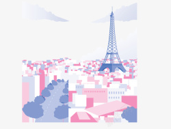 巴黎美景美丽法国巴黎美景矢量图高清图片