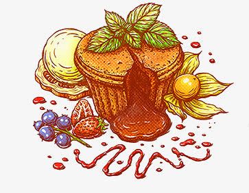 手绘水果蛋糕巧克力图案png免抠素材_新图网 https://ixintu.com 巧克力图案 手绘水果 蛋糕