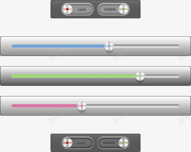 进度条矢量图eps免抠素材_新图网 https://ixintu.com 免费矢量下载 开关 网页设计 进度条 矢量图
