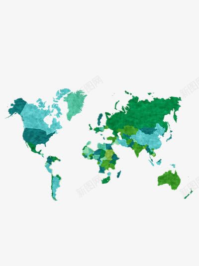 地图png免抠素材_新图网 https://ixintu.com 世界地图 板块地图 绿色