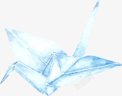 抽象千纸鹤抽象蓝色千纸鹤图案高清图片