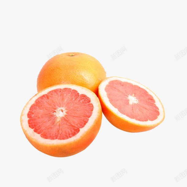 红色的柚子png免抠素材_新图网 https://ixintu.com 剥开的柚子 柚子 水果 西柚