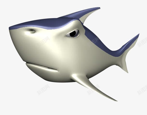 3d大白鲨png免抠素材_新图网 https://ixintu.com 凶猛 卡通 大白鲨 海洋 立体 鱼类