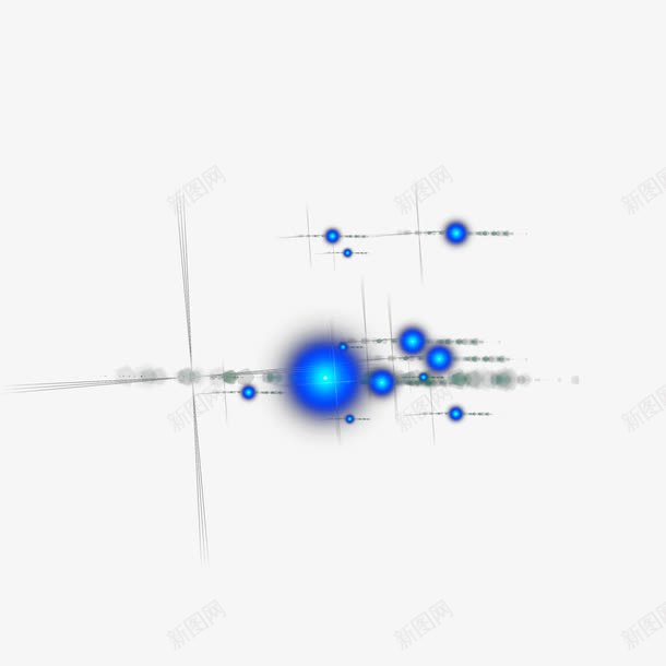 蓝色光球效果装饰png免抠素材_新图网 https://ixintu.com 光球 效果 蓝色 装饰 设计