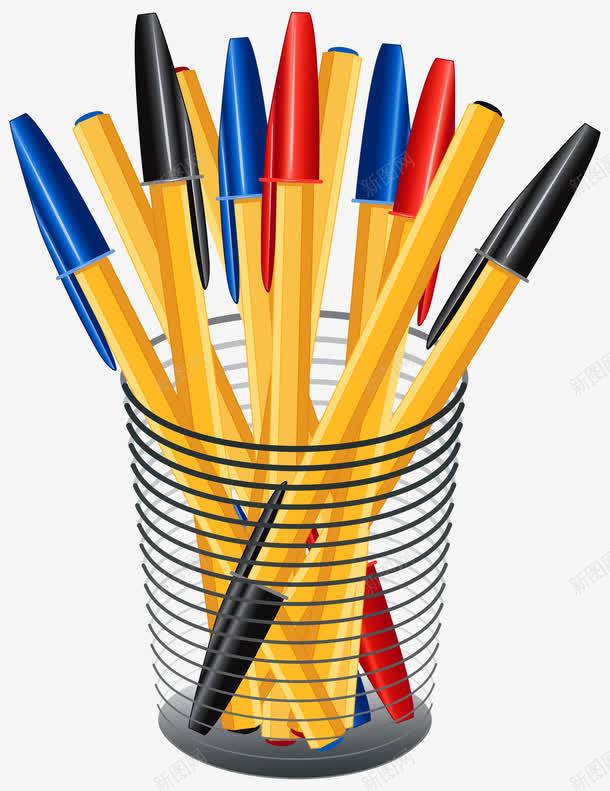 笔筒png免抠素材_新图网 https://ixintu.com 学习用品 彩色笔 笔筒
