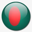 孟加拉国孟加拉国国旗国圆形世界旗图标高清图片