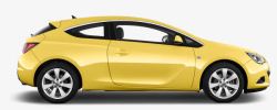 黄色可爱现代汽车素材