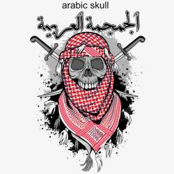 阿拉伯骷髅插画素材