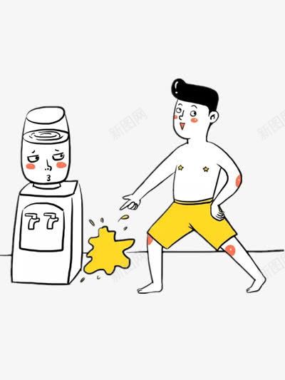 饮水机png免抠素材_新图网 https://ixintu.com 卡通 彩色 漫画