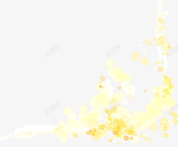 黄色墨迹气泡边框png免抠素材_新图网 https://ixintu.com 墨迹 气泡 边框 黄色