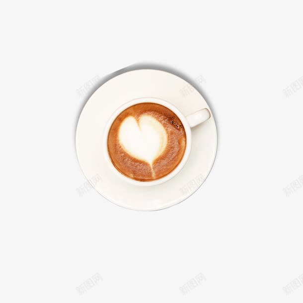 心形拉花咖啡psd免抠素材_新图网 https://ixintu.com 咖啡 咖啡杯 心形 温暖