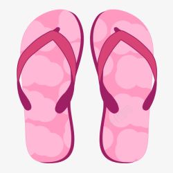 夏日粉色拖鞋素材
