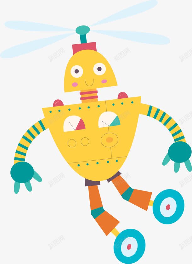 黄色的机器人png免抠素材_新图网 https://ixintu.com png图形 png装饰 卡通 机器人 装饰 黄色