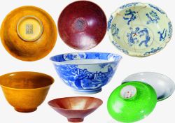 青花瓷碗筷古代的碗高清图片