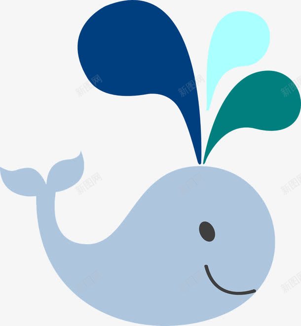 喷水的鲸鱼png免抠素材_新图网 https://ixintu.com 喷水 海洋 生物 鱼类 鲸鱼