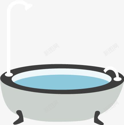 浴池卡通洗澡png免抠素材_新图网 https://ixintu.com 卡通 洗澡 浴池