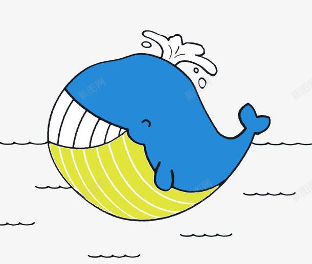 大海里的蓝色鲸鱼png免抠素材_新图网 https://ixintu.com 海里 蓝色 鲸鱼 黄色