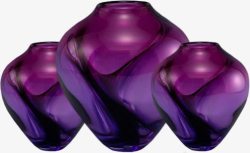 紫色琉璃紫色装饰花瓶高清图片