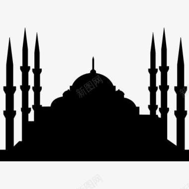 伊斯坦布尔蓝色清真寺图标图标