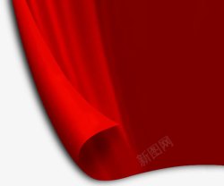 红色帷幕装饰素材