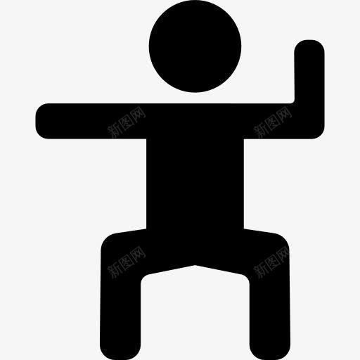男人锻炼腿和胳膊图标png_新图网 https://ixintu.com 人 体操 健身房 练习 运动
