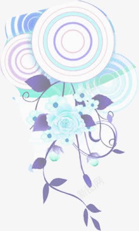 蓝紫色光圈花纹装饰png免抠素材_新图网 https://ixintu.com 光圈 紫色 花纹 装饰