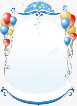 节日气球装饰卡片背景素材