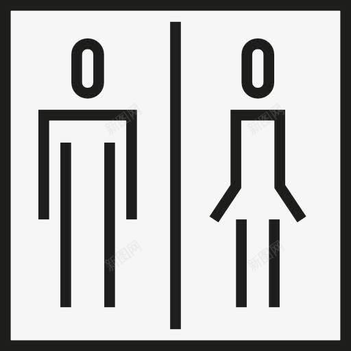 厕所图标png_新图网 https://ixintu.com 人 信令 厕所 标志 洗手间 浴室