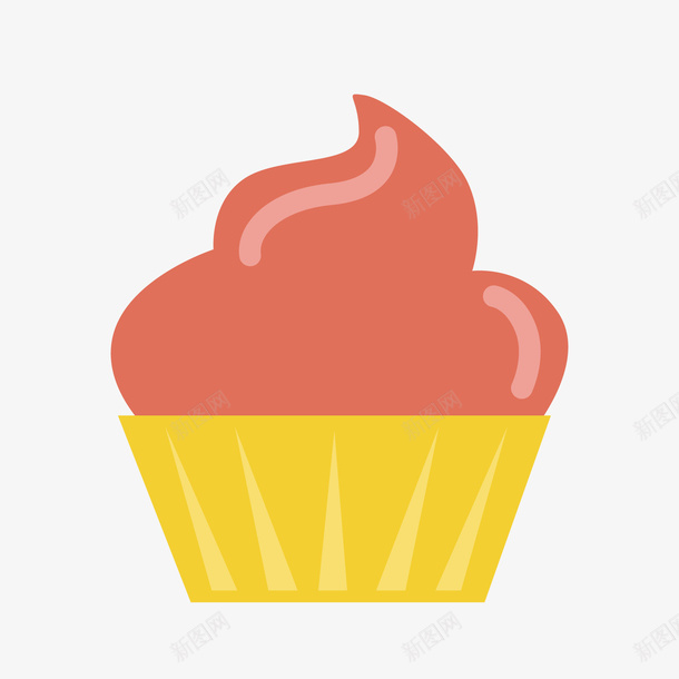 红色纸杯蛋糕png免抠素材_新图网 https://ixintu.com 卡通蛋糕 红色蛋糕 纸杯蛋糕 背景装饰 食物