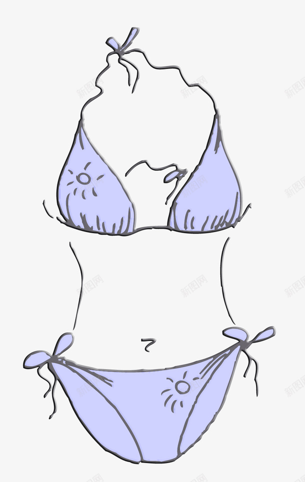 女士内衣png免抠素材_新图网 https://ixintu.com 内衣 卡通 女士 手绘 蓝色