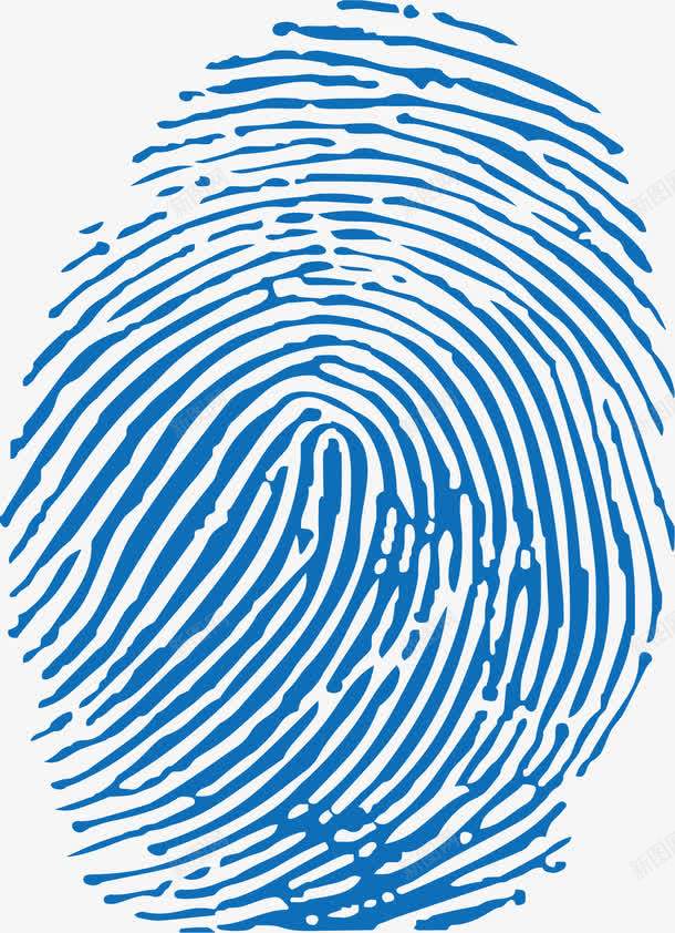 蓝色指纹png免抠素材_新图网 https://ixintu.com 创意指纹 可爱指纹 扫描元素 指纹 指纹元素 指纹扫描 矢量指纹 矢量指纹素材