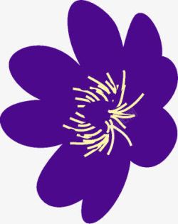 紫色花卉插画展板素材