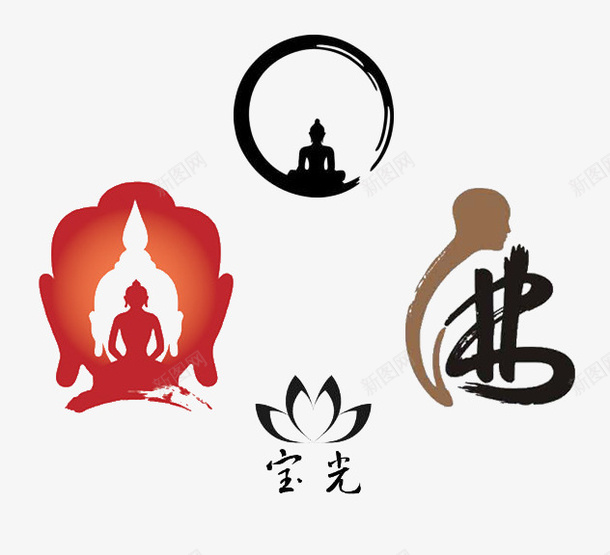 创意佛标志图标png_新图网 https://ixintu.com 佛logo 佛标志 信仰 创意 实用 简约