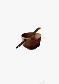 木质碗筷碗筷高清图片