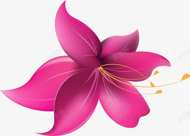 手绘粉色花朵花蕊装饰png免抠素材_新图网 https://ixintu.com 粉色 花朵 花蕊 装饰