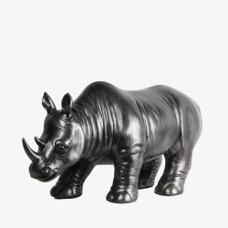 犀牛雕像素材